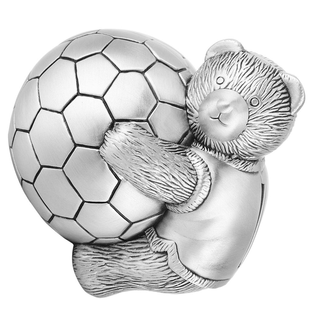 Little Bear with Football Money Box Coin Saving Pot Piggy Bank Home Decor Gift for Kids