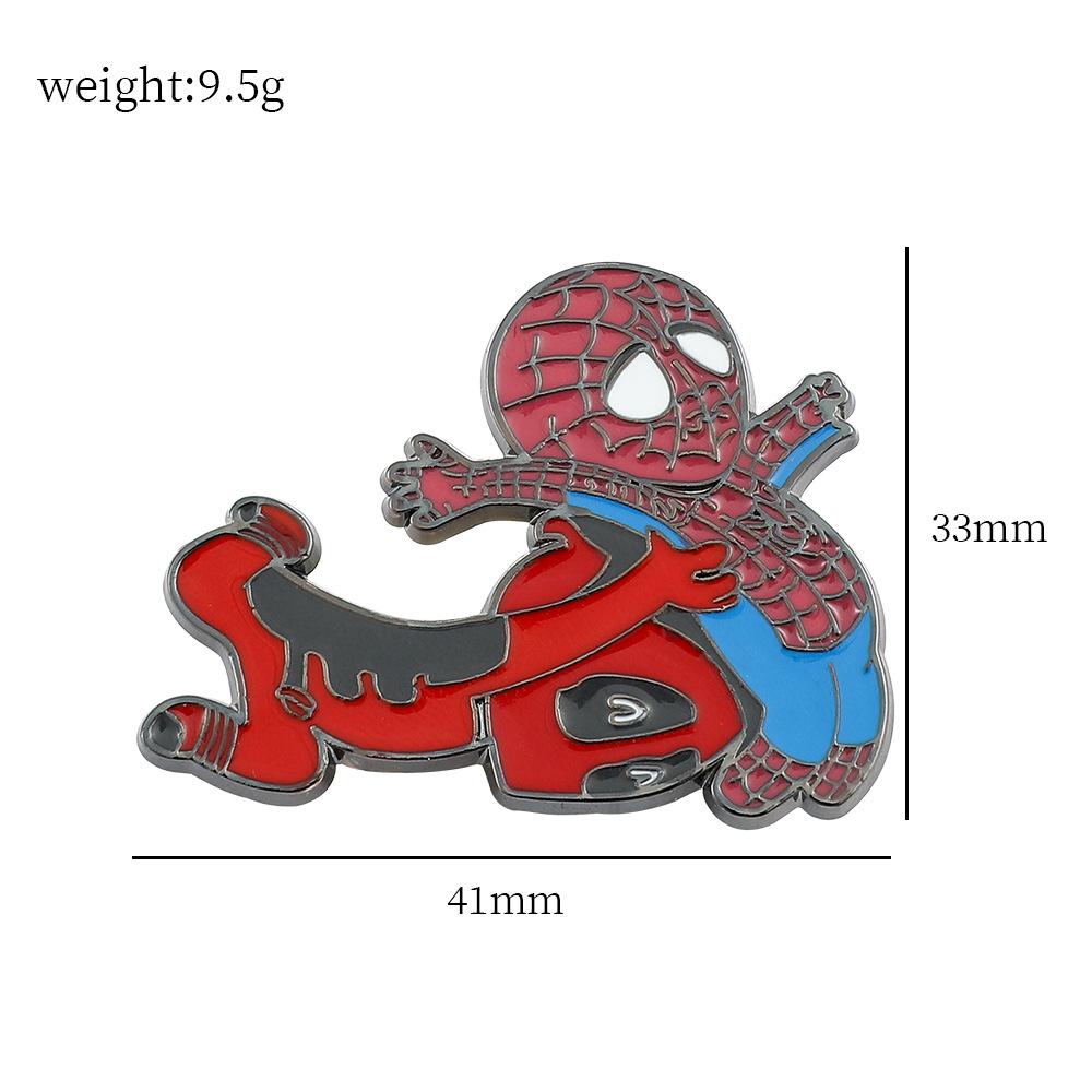89 Spider-Man Alloy Brooch Marvel Superhero Spider-Man Metal Badge Backpack Jacket Personalized Decoration