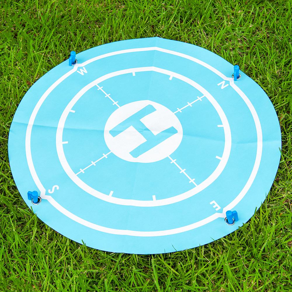 Reflective Drone Landing Pad Large Portable 23.62"(60cm) Fast-fold Double Sided Waterproof Landing Pad Drone Accessories Blue Red