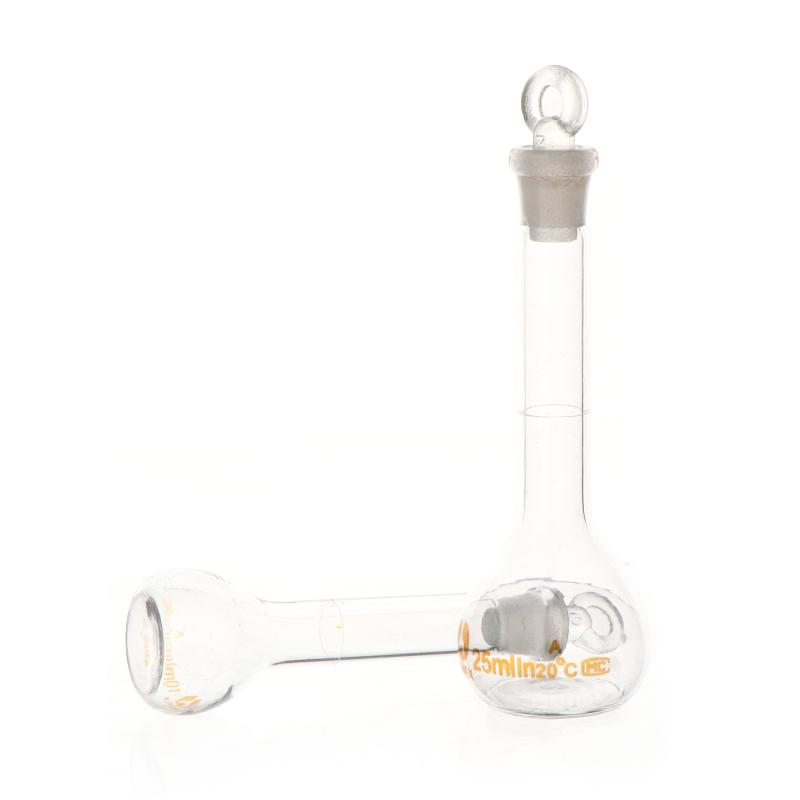 1 Stuks 10/25 ml Transparante Glazen Maatkolf Glaswerk Met Stopsel Scheikunde Laboratorium Glazen Kolf Levering Met Stopsel
