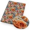 DIY Synthetic Leather Fabric Flowers Florals Printed Imitation Embroidery Faux Leather Shoes Imitation Embroidery