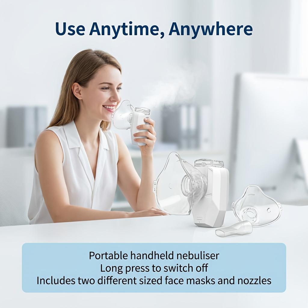 Mini-Medizinischer Vernebler Handheld-Vernebler Ultraschall-Zerstäuber Tragbar Leise Asthma-Inhalator für Erwachsene Kind