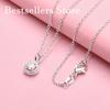 925 Silver 16-30 Inch Exquisite Round Zircon Pendant Necklace for Women's Fashionable Wedding Jewelry Accessories