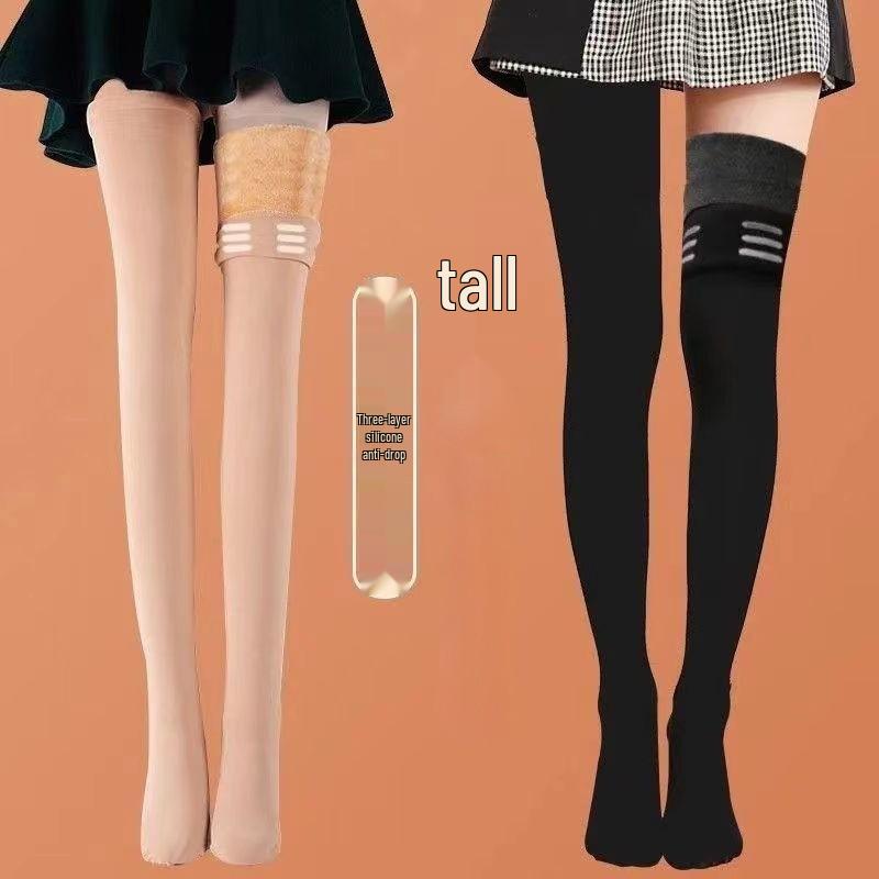 

Бархатные Утепленные Нескользящие Чулки Выше Колена для Зимнего Тепла One Size