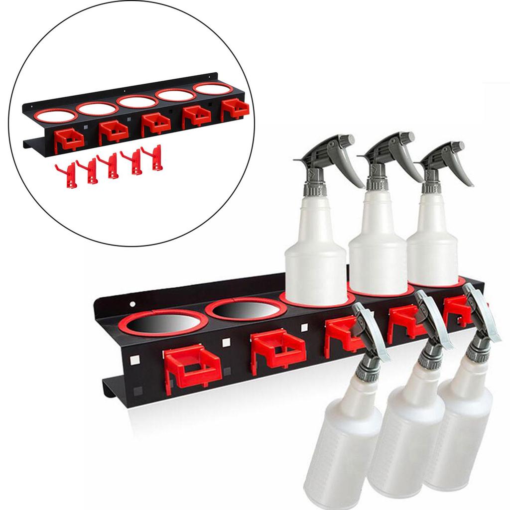 Wall Mount Car Wash Spray Bottle Storage Rack Detailing Brush Organizer  Spray Can Holder Bracket for Car Beauty Garage Home