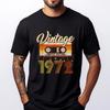 50 Year Old 1972 50th Birthday Cassette Tape Designer T Shirt Men Clothes Plus Size Hip Hop Cotton T Shirt