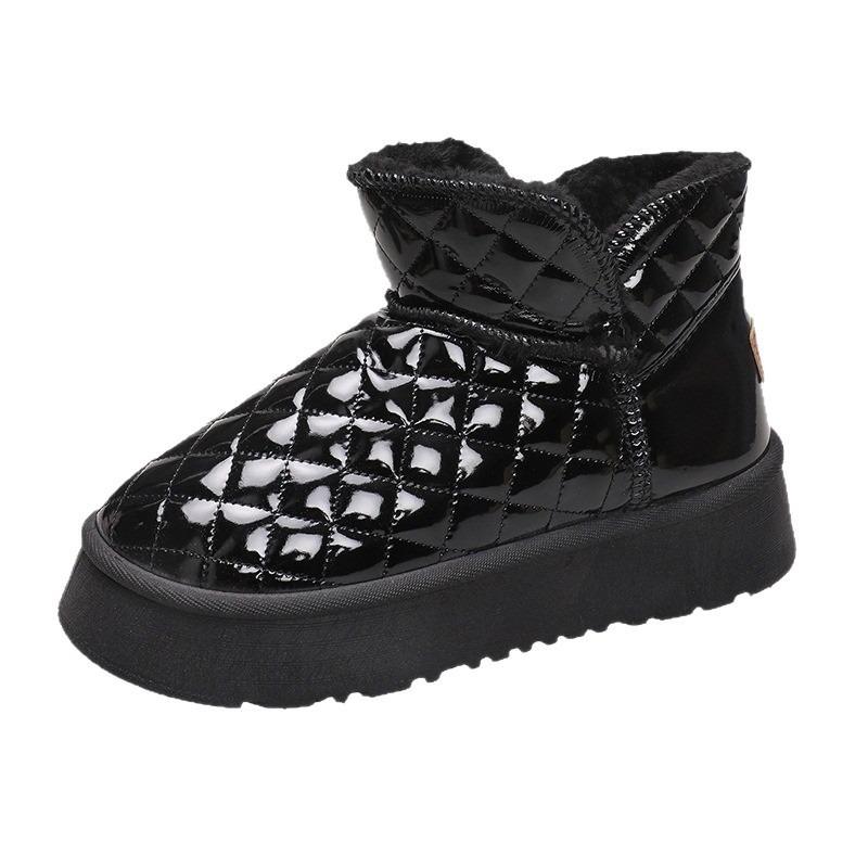 Grubopodeszwowe Śniegowce Damskie Nowe Zimowe Wodoodporne i Antypoślizgowe Ocieplane Zagęszczone W Stylu Zagranicznym Ciepłe Bawełniane Buty Damskie
