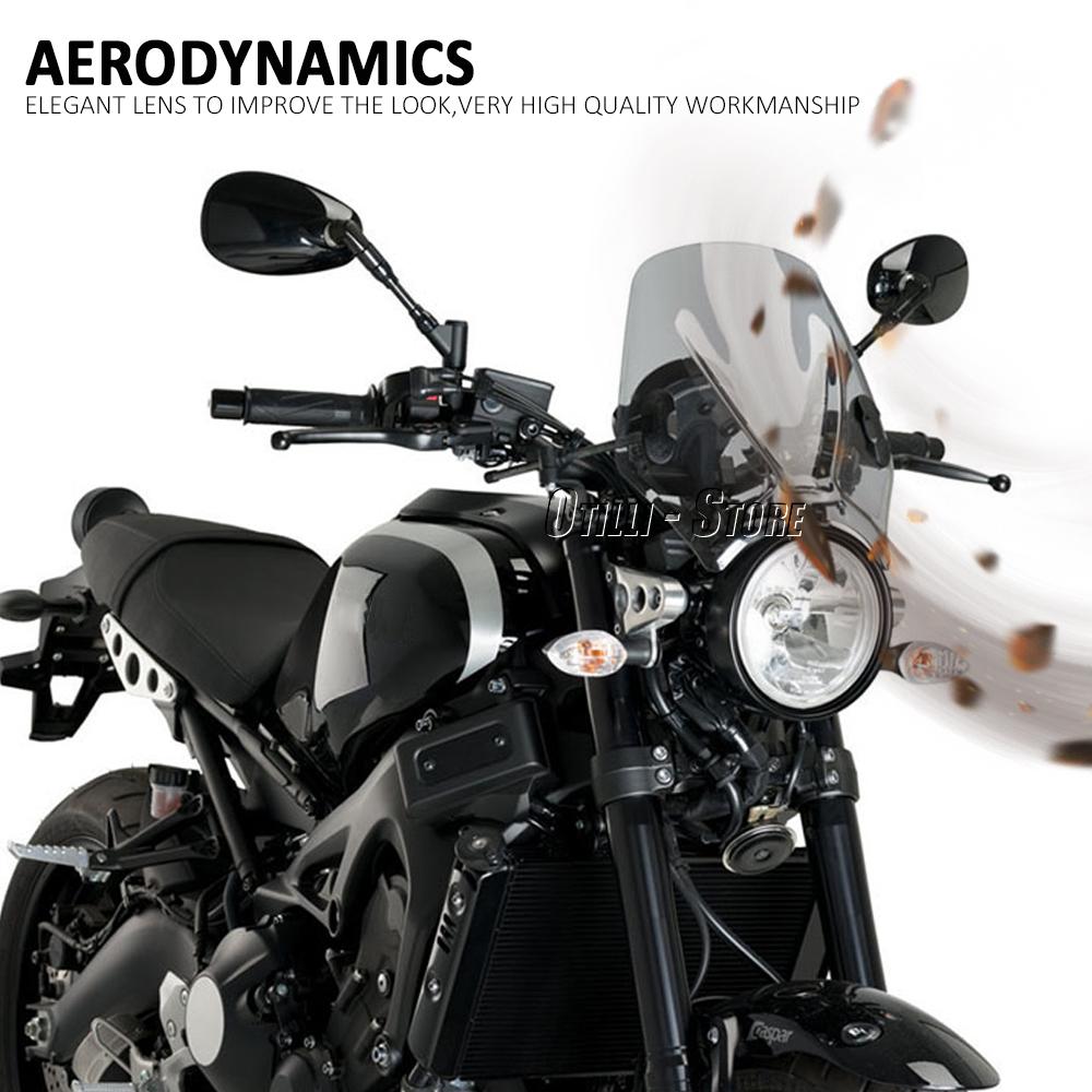 Motorcycle Accessories Windscreen Windshield Deflector with Bracket For YAMAHA XSR 900 XSR900 Xsr900 XSR700 XSR 700 2016-