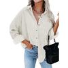 2026 Fall Winter Womens Oversized Loose Corduroy Shirt Casual Street Style Long Sleeve Top