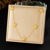 Gold Plated Daisy Flower Jewelry Set Necklace and Earrings Fashion Jewelry for Women