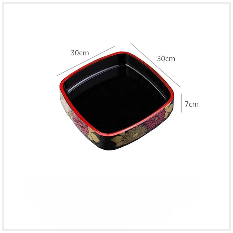 Japanese Sushi Bucket Sashimi Raw Fish Seafood Dish Sushi Cuisine Fruit Dish Food Chrysanthemum Round Tray Salmon Ice Plate