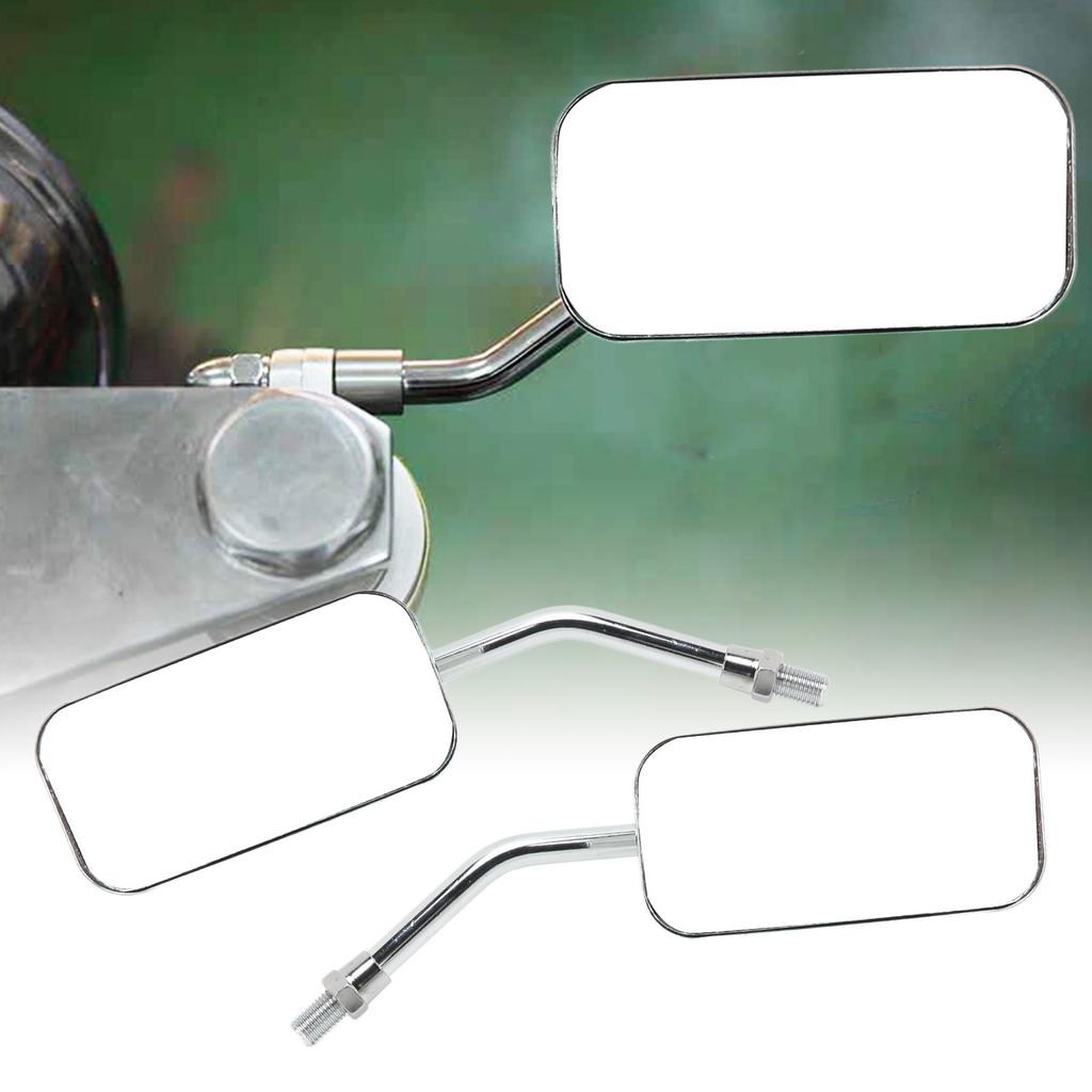 Motorcycle Rearview Mirror   Clear Wide Angle Side Rear View Wing Mirror Kit for 38mm Inner Diameter Bumper