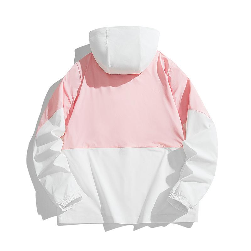 UPF10 + Outdoor Sunscreen Clothing Men's and Women's Color Matching Breathable Cycling Clothing Tooling Clothing Japanese UV Protection Jacket Tide