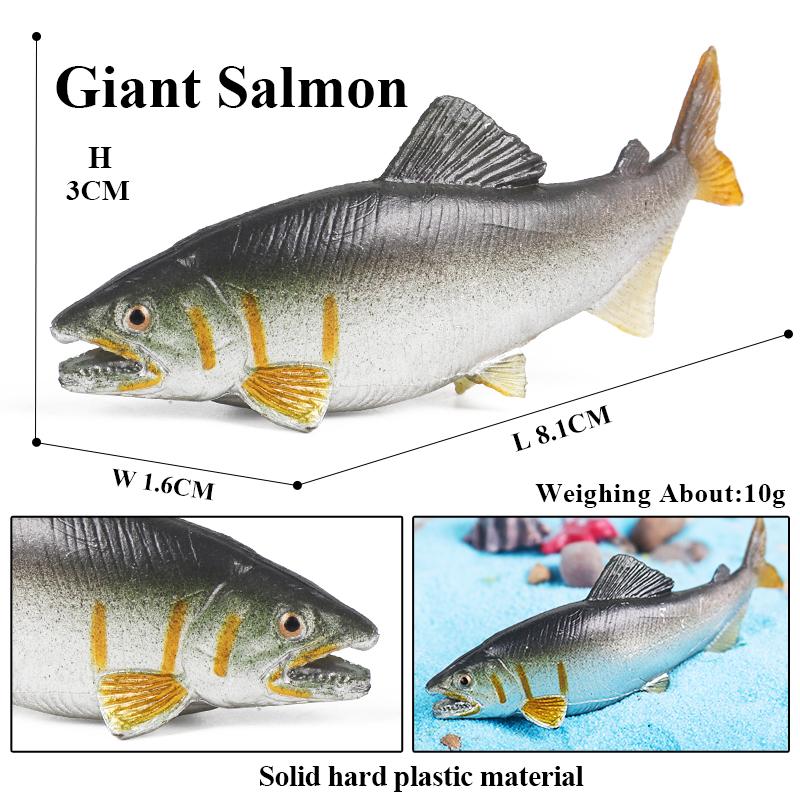 Oenux Meeresleben Modell Clownfisch Lachsbarsch Meerestier Spielfiguren PVC Hohe Qualität Bildung Miniatur Strand Kinderspielzeug