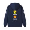Casal Ferrari Fórmula 1 Equipe de Corrida Estampa Zíper Hoodie Solto Casual Blusão com Capuz e Zíper Moda Streetwear Pulôver