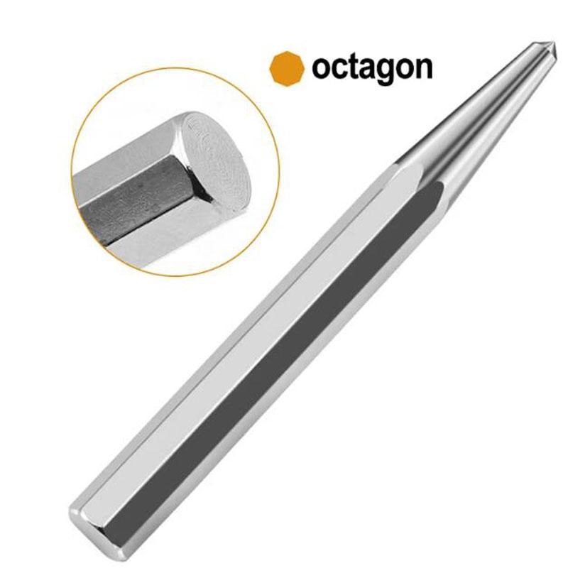 Octagonal Center Punch Locator Fitter Chisel Metal Drilling Mark Cone Punch High Hardness