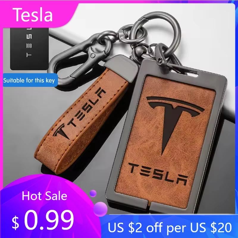 Car Sticker 2025 New Tesla Zinc Alloy Car Smart NFC Card Key Case Cover Protector Holder Shell For Tesla Model 3 S X Y Auto Acce