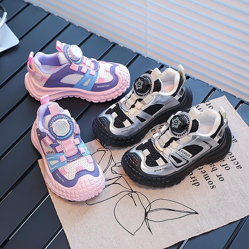 Children's sports shoes 2025 spring and autumn new breathable mountaineering shoes soft sole non-slip girls casual shoes mesh shoes