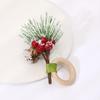 Reindeer & Santa Snowflake Christmas Napkin Rings - Festive Wreath Holders for Hotel Decoration, Bestseller