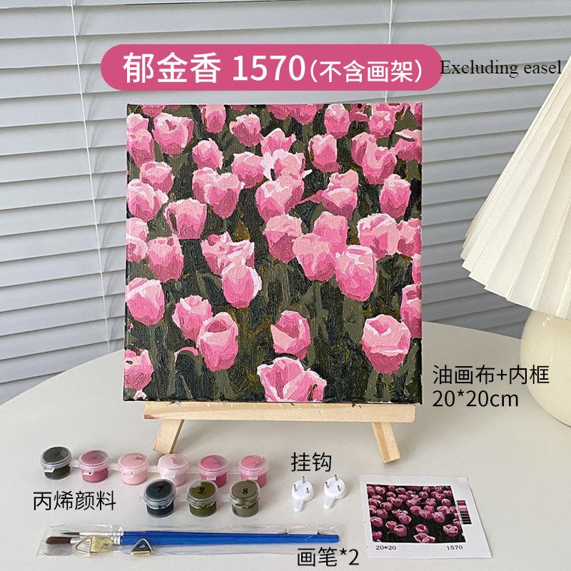 DIY Digital Landscape Oil Painting Coloring Hand Filled Painting Paint By Number Children's Coloring Decorative Landscape