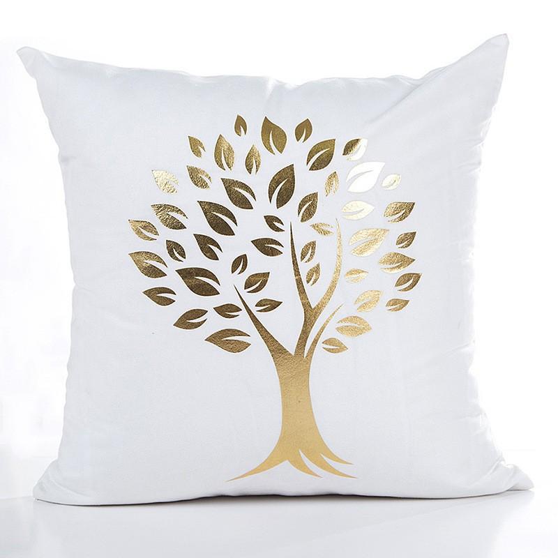 Short Plush Hot Stamping Home Pillow Cover Sofa Bedroom Cushion Cover Super Soft Pillow Cushion
