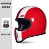 TT&COCASCOS Retro Fiberglass Full Face Helmets for Motorcycle Cafe Racer Moto Scooter Racing Fiber Glass Helmet Japanese Style