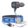 Step Up Converter for Starlink Mini 12V-24V with Car Cigarrete Lighter Socket Digital Display 2/3M Cable Cigarette Lighter Plug
