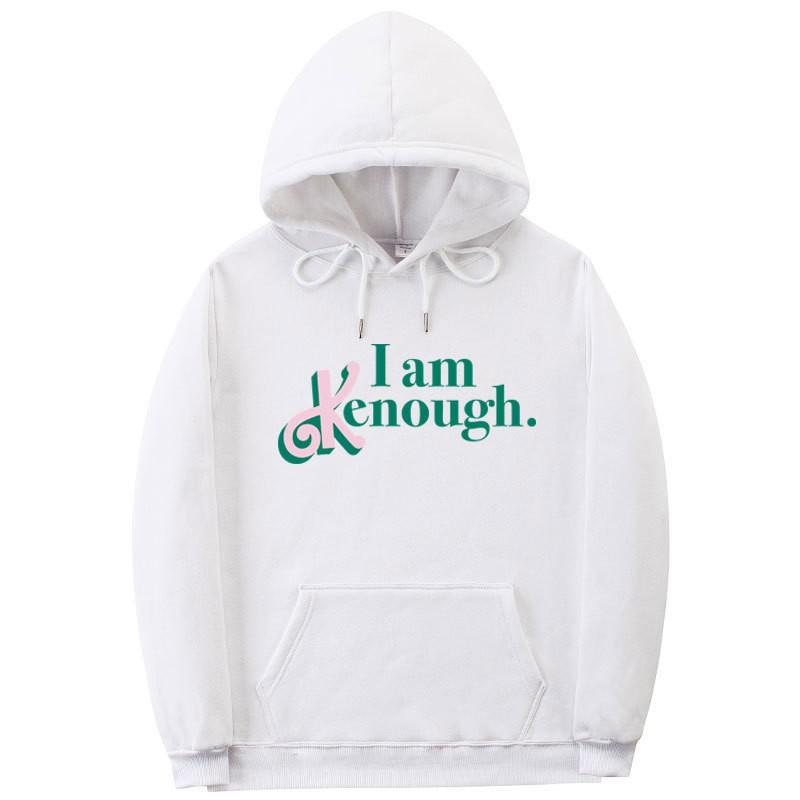 Barbie Movie Inspired I Am Kenough Printed Hoodie Men Loose Fit Casual Sport Sweatshirt Fall
