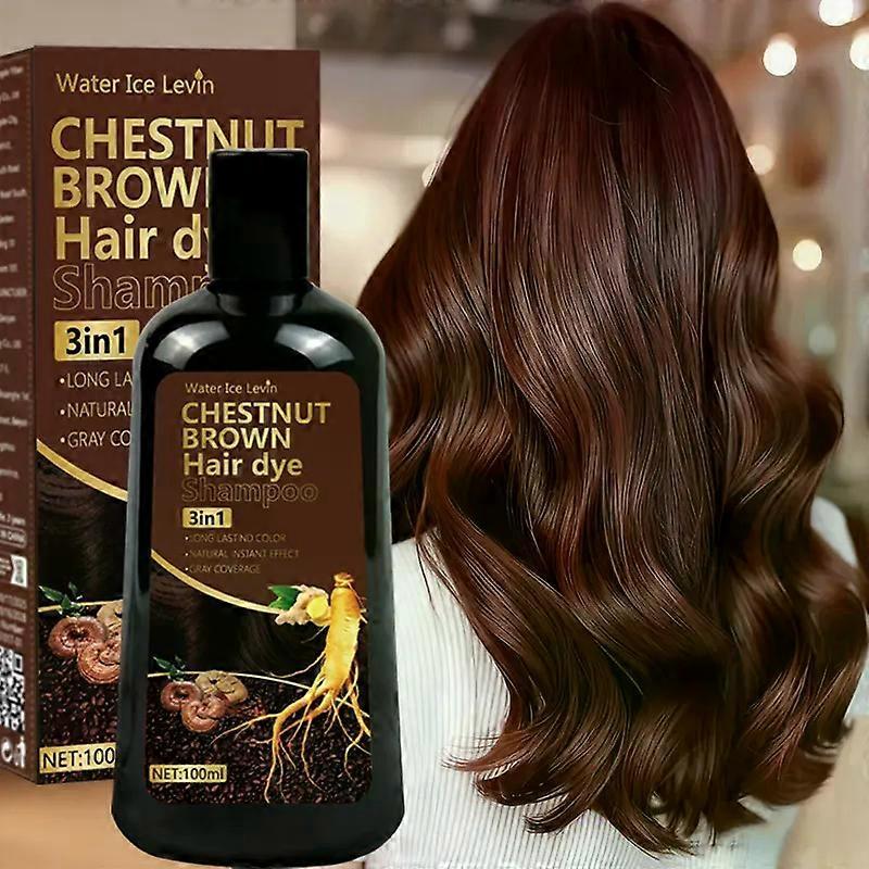 Shampoo Tinta per Capelli 3-in-1 Marrone Castagna - Colore Naturale a Lunga Durata, Delicato sui Capelli, Facile da Applicare e Risciacquare