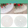 Elegante Saia de Árvore de Natal de Pele Sintética Prata e Dourada com Desenho de Floco de Neve