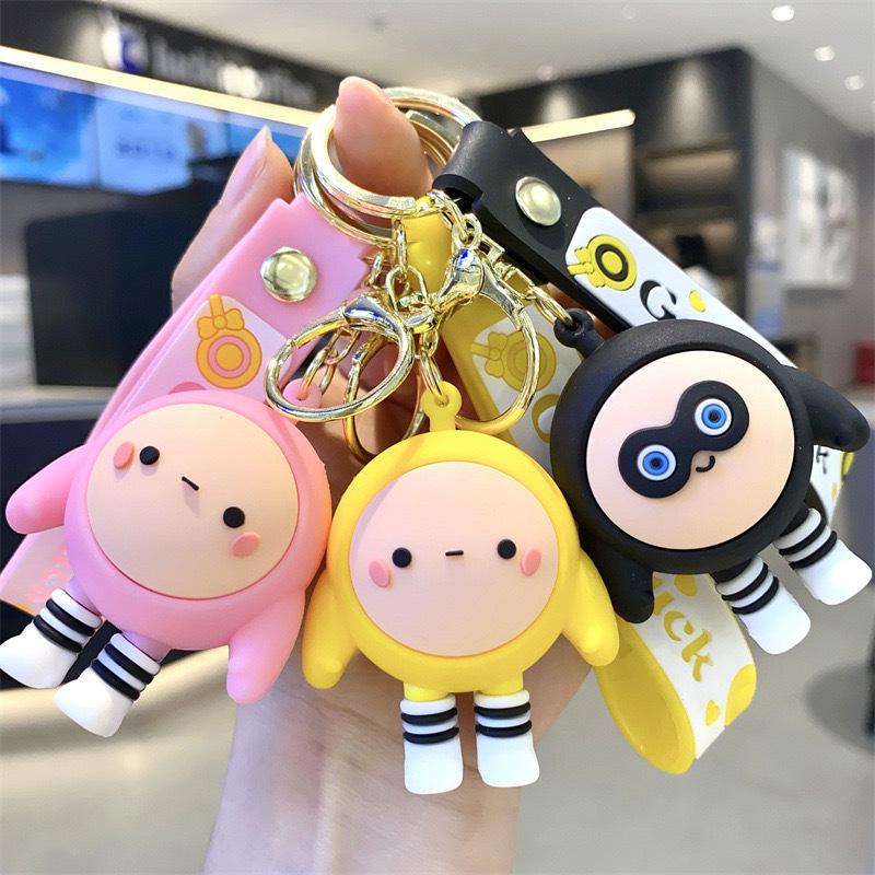 Egg Boy Party Doll Pendant Exquisite Female Couple Keychain Car Doll Keychain Student Backpack Hanging Accessories