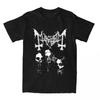 Camiseta Negra de Metal Mayhem para Hombre y Mujer Vintage 100% Algodón Tops Manga Corta Cuello Redondo Camiseta Clásica Talla Grande Camiseta