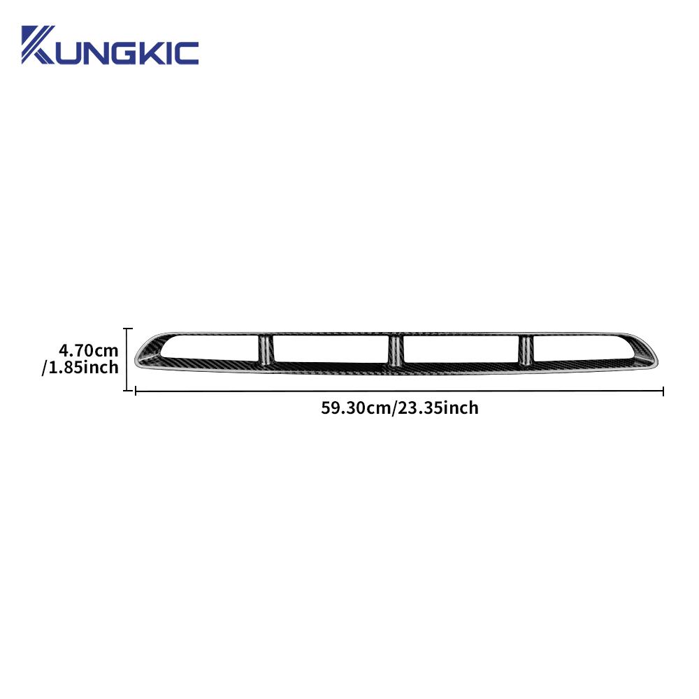 For Abarth 595 2017 2018 2019 2020 2021 2022 2023 2024 Real Hard Carbon Fiber Sticker Front Center Grille Tricolor Carbon Trim