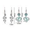 2 Pairs Ethnic Retro Vintage Snake Dangle Earrings Set For Women Long Punk Antique Bronze Gold Silver Color Tribe Drop Earrings