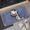 VIKAMA Cartoon Cashmere Floor Mat Soft Non-Slip Bathroom Absorbent Floor Mat Family Toilet Entrance Door Mat Bedroom Carpet
