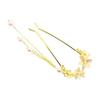 Miaomyao U-Shaped Hairpin, Antique Gold Flower Hair Stick with Pearls and Cubic Zirconia, Elegant Two-Pronged Kanzashi for Updos, Formal and Casual