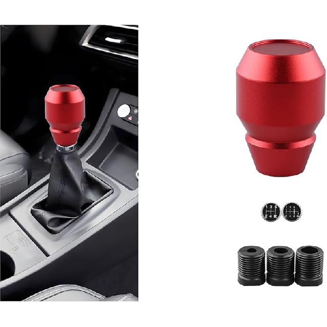 Car Shift Knob, Aluminum Alloy Manual Automatic Vehicle Gear Shifter Knob, 5 6 Speed Automotive Gear Lever Stick Shift Handle Replacement