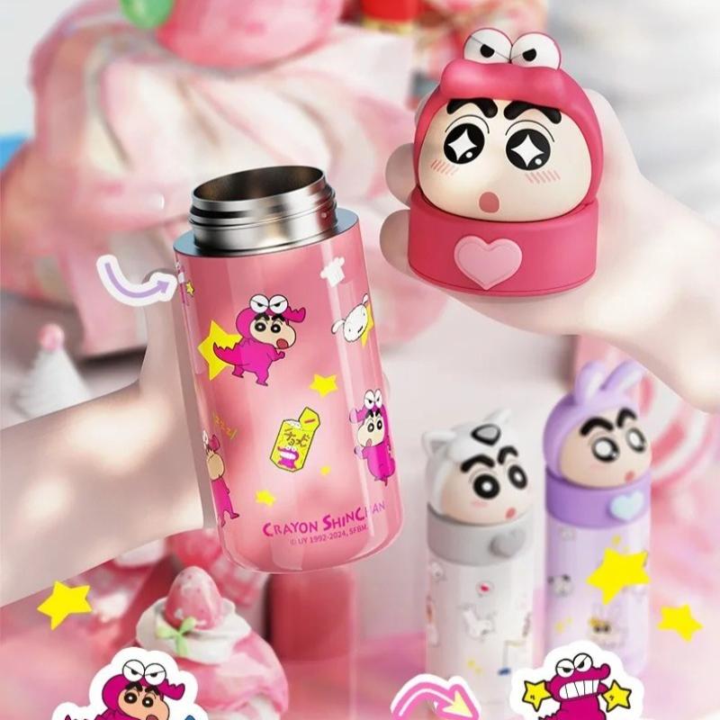 350ML Thermos Cup Stainless Steel Cartoon Pattern Water Cups Portable Outdoor Child Vacuum Flask Water Bottle Gift Cup for Kids