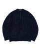OTHERFITS Cable Henley Neck Round Knit (Navy)