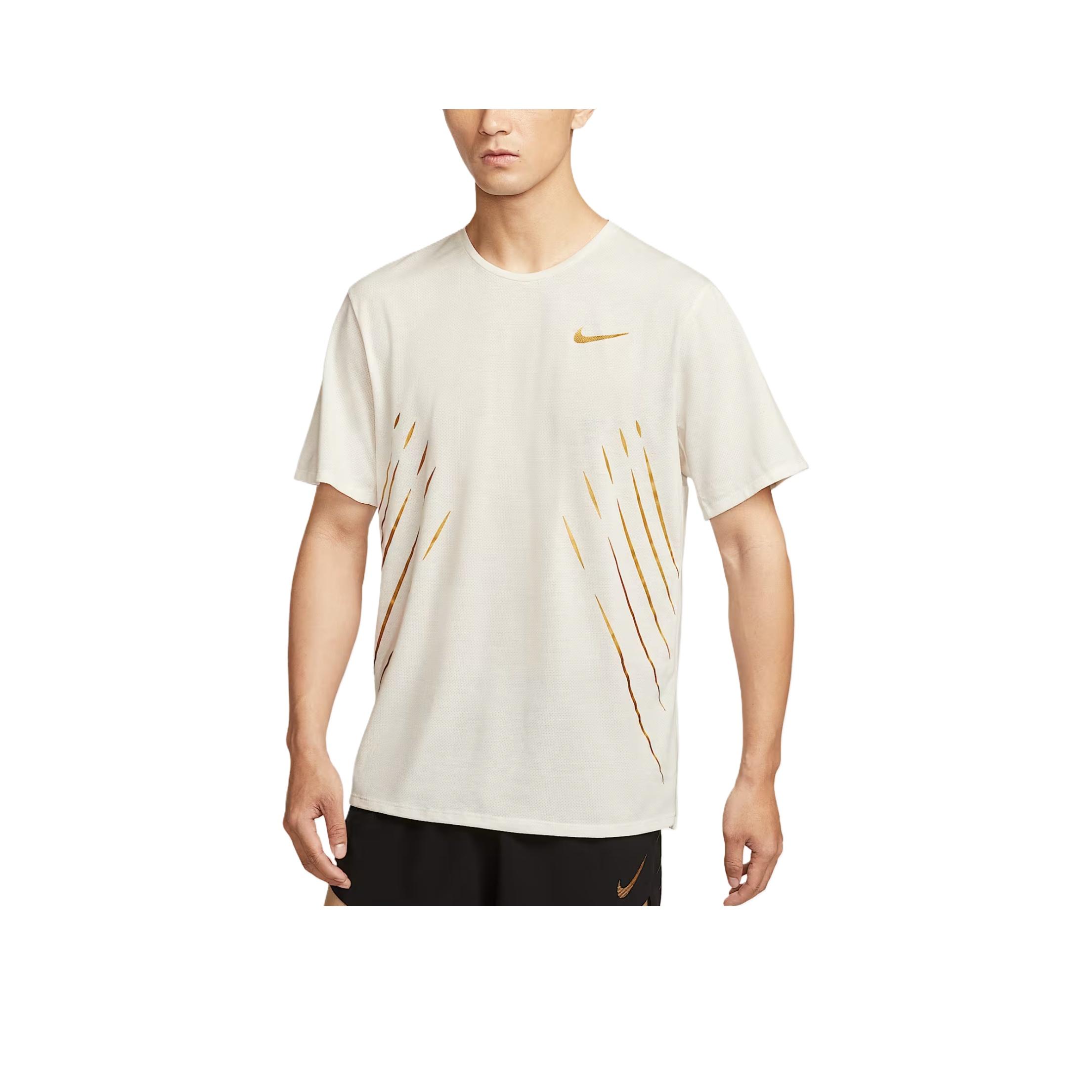Nike Dri-Fit Skin-Friendly Fashionable Versatile Simple Short Sleeve T-Shirt Men Tops Sail-White HJ3535133 M