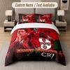 Custom Bedding Set Cristiano Ronaldo Pattern, Print Name Text 1 Duvet Cover Plus 2 Pillowcases Home Textile