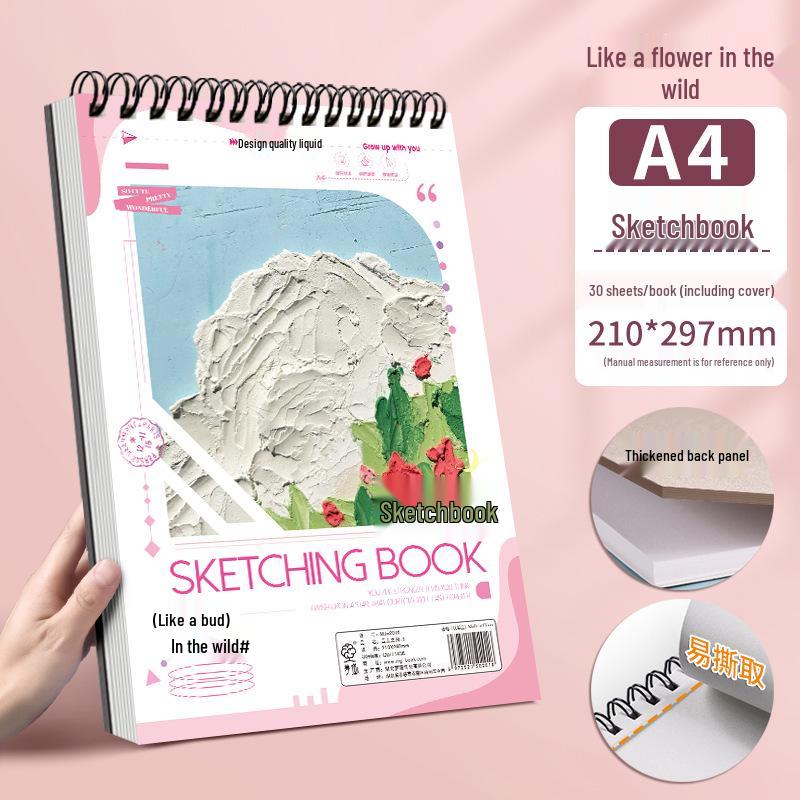 Carnet de croquis A4 vierge 8K: Livre d'Art Étudiant & Dessin à l'Aquarelle