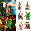Fun And Colorful Grinch Acrylic Christmas Tree Hanging Ornament For Car Decoration