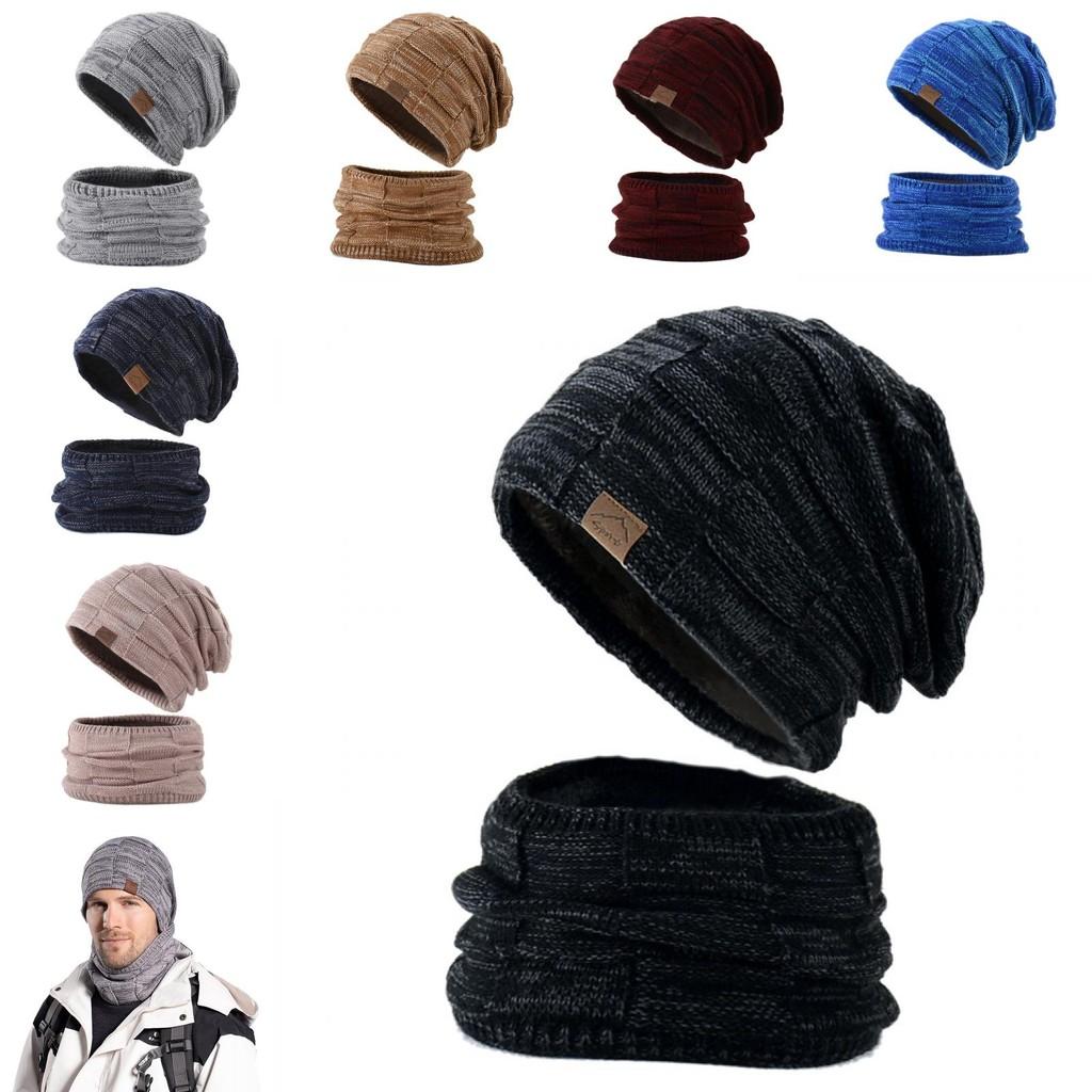 Knitted Hat And Scarf Set For Winter Warmth With Windproof Neck Protection For Casual And Fashion Use