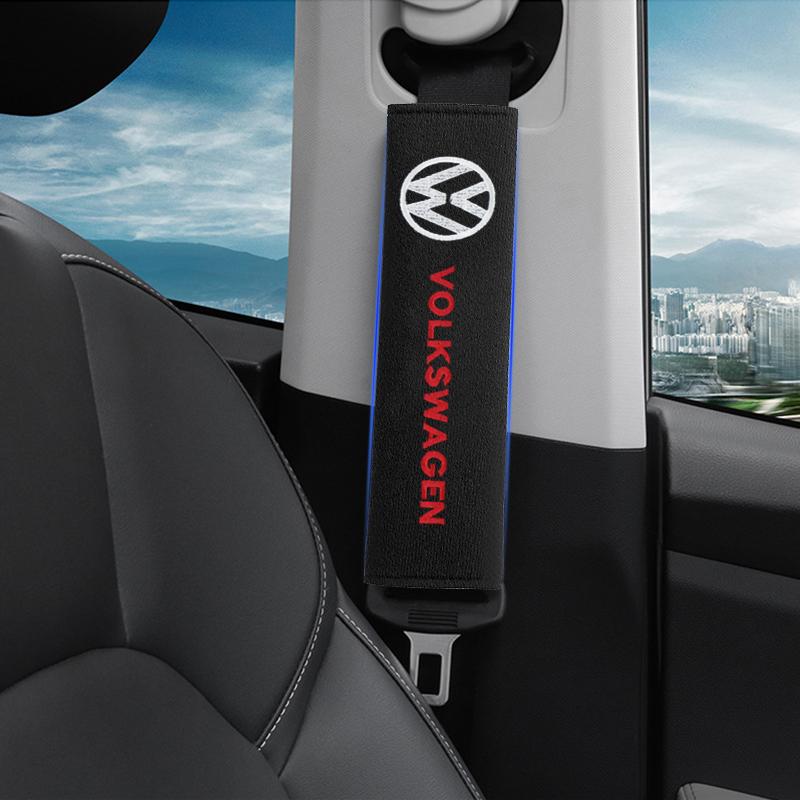 2Pcs Car Seat Shoulder Belt Cover Protector Pad Auto Accessories For Volkswagen Magotan Sagitar Golf-4 5 6 7 Magotan Polaris Boracay