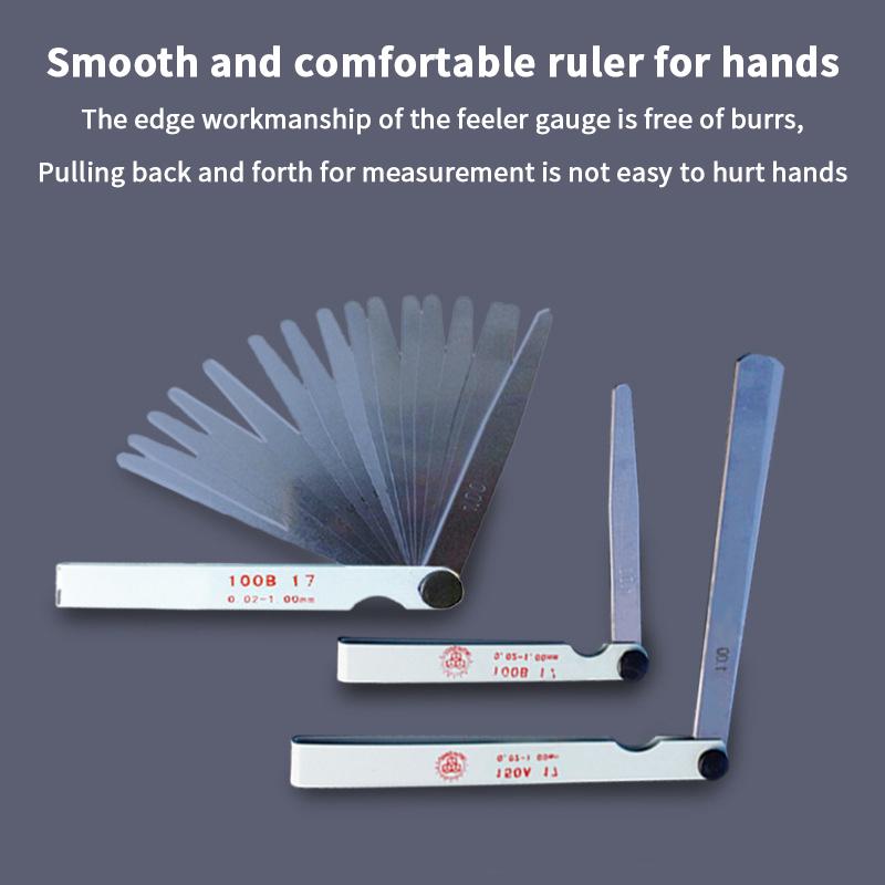 For Engine Valve Adjustment 0.02-1.00Mm 14/17 Blades Feeler Gauge Metric Gap Filler Gage Measurment Tool