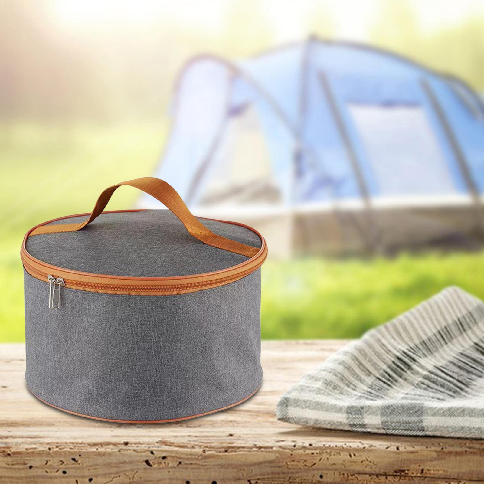 

Camping Pot Storage Bag Cooking Utensils Organizer Zipper Closure Tote Cookware Carry
