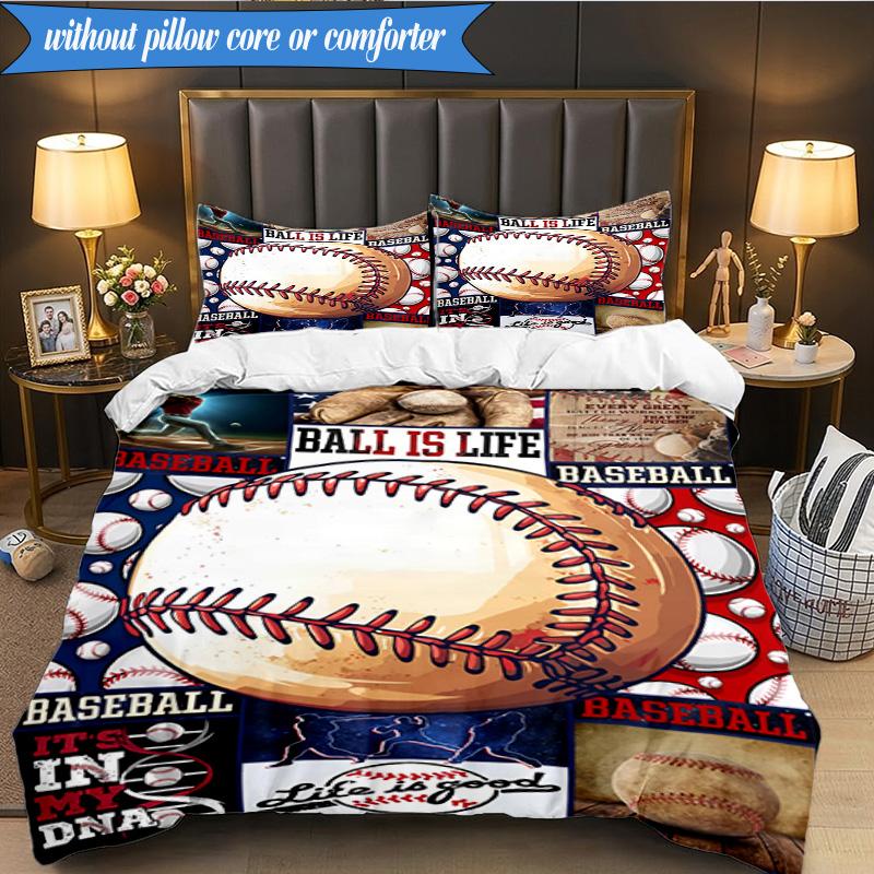 Baseball Passion And Heritage 3pcs K-pop Music Group Bedding set,Ideal for Bedroom, Dormitory,Including Duvet Cover And 2pcs Pillowcases,Fan Gifts
