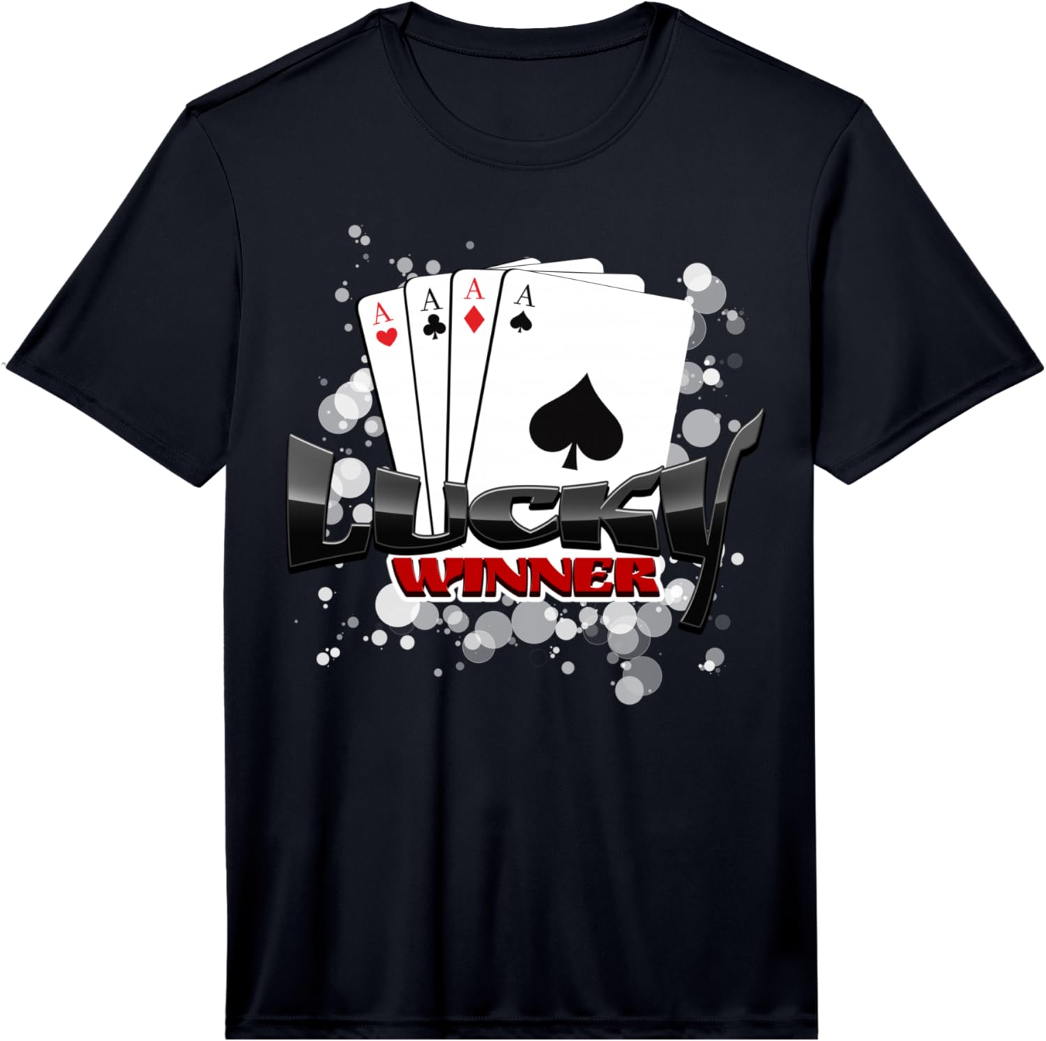 Lucky Winner Aces Playing Cards T Shirt Poker Birthday Gift Performance Unisex T-Shirt XXL