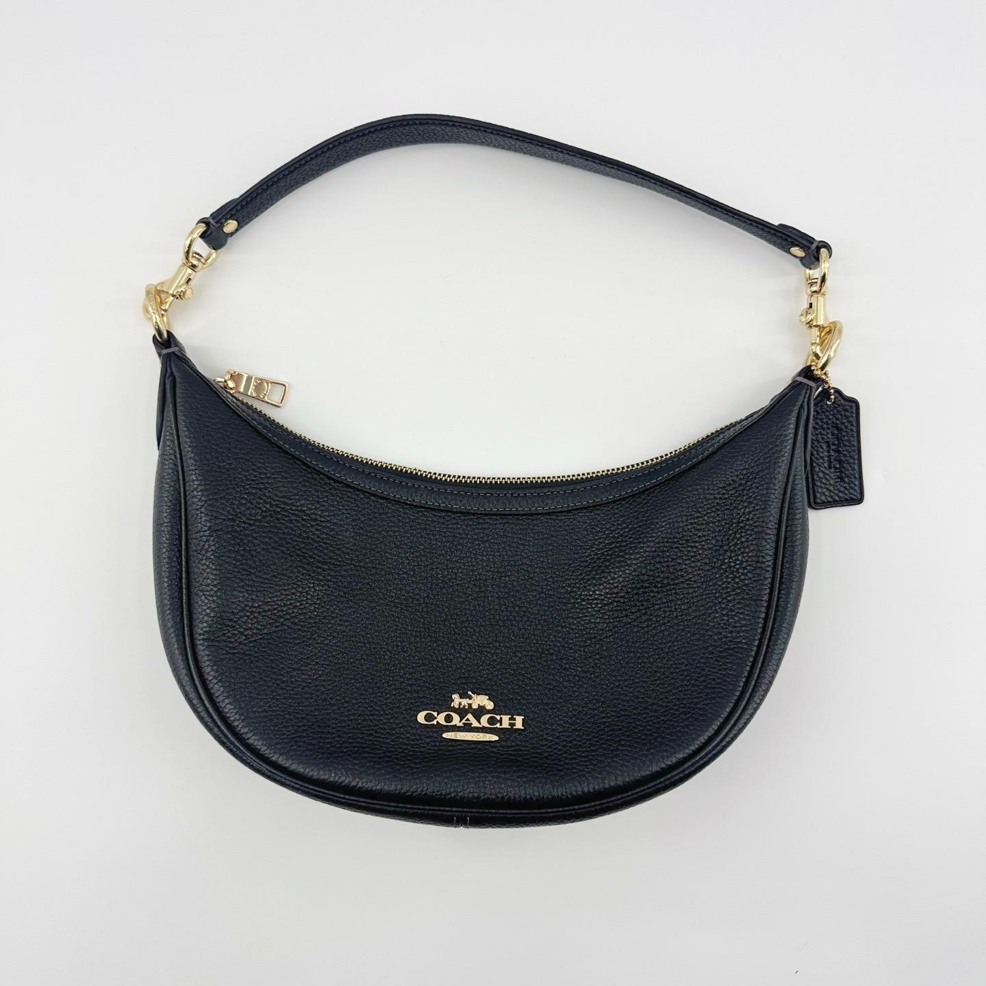 [Pre-Owned] Bailey Fashion Casual Lock Stitch Shoulder Strap Zipper Closure Leather Hobo Bag - Very Good #NTFS75 ONE SIZE